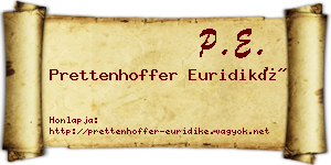 Prettenhoffer Euridiké névjegykártya